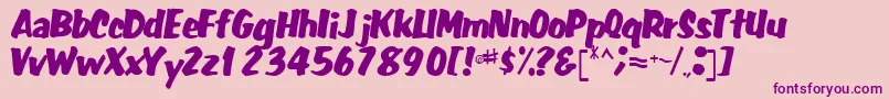 Fatbackplus14RegularTtcon Font – Purple Fonts on Pink Background