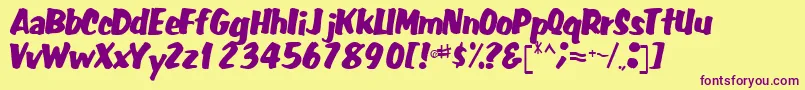 Fatbackplus14RegularTtcon Font – Purple Fonts on Yellow Background