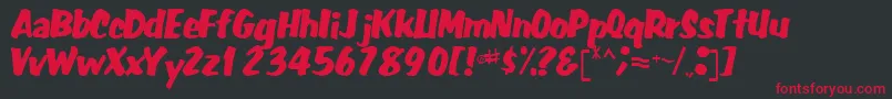 Fatbackplus14RegularTtcon Font – Red Fonts on Black Background