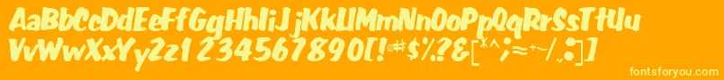 Fatbackplus14RegularTtcon Font – Yellow Fonts on Orange Background