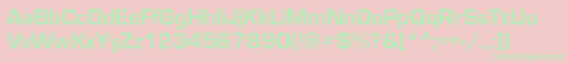 フォントGrantyoe – ピンクの背景に緑の文字