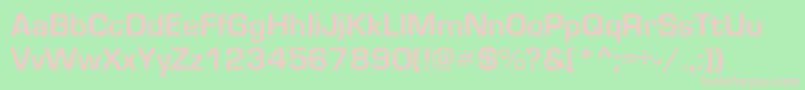 Grantyoe-fontti – vaaleanpunaiset fontit vihreällä taustalla