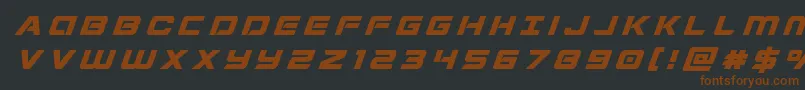 Stardustertitleital Font – Brown Fonts on Black Background