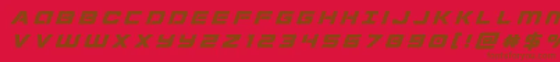 Stardustertitleital Font – Brown Fonts on Red Background