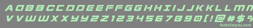 Stardustertitleital-Schriftart – Grüne Schriften auf grauem Hintergrund