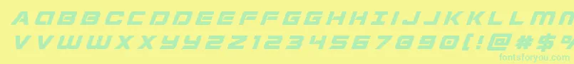 Stardustertitleital Font – Green Fonts on Yellow Background
