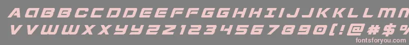Stardustertitleital-Schriftart – Rosa Schriften auf grauem Hintergrund