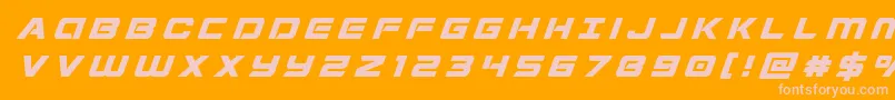 Stardustertitleital Font – Pink Fonts on Orange Background