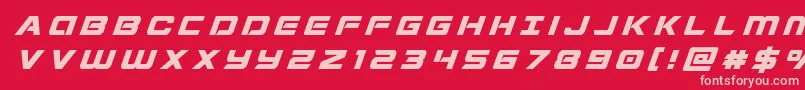 Stardustertitleital Font – Pink Fonts on Red Background