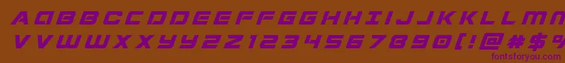 Stardustertitleital Font – Purple Fonts on Brown Background
