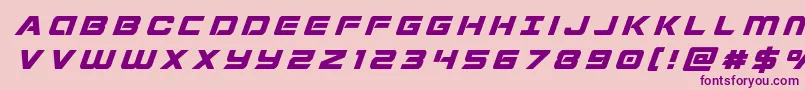 Stardustertitleital-fontti – violetit fontit vaaleanpunaisella taustalla