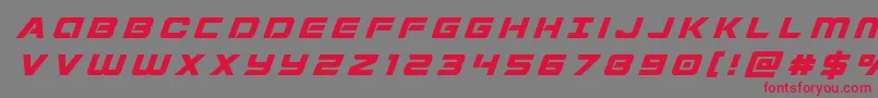 Stardustertitleital-Schriftart – Rote Schriften auf grauem Hintergrund