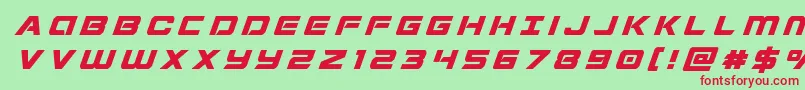 Stardustertitleital Font – Red Fonts on Green Background