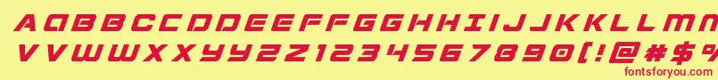 Stardustertitleital Font – Red Fonts on Yellow Background