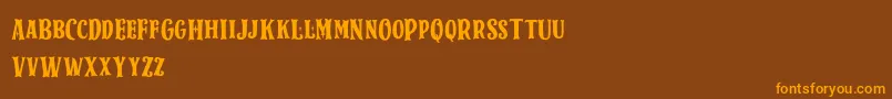 Police SparkPlugSerifDemo – polices orange sur fond brun