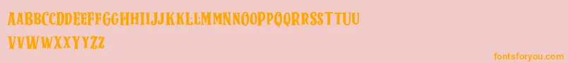 SparkPlugSerifDemo Font – Orange Fonts on Pink Background