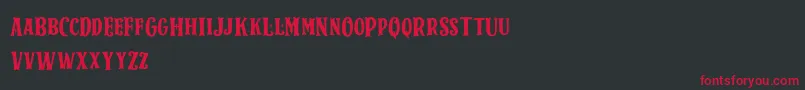 SparkPlugSerifDemo Font – Red Fonts on Black Background