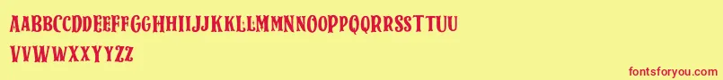 SparkPlugSerifDemo Font – Red Fonts on Yellow Background