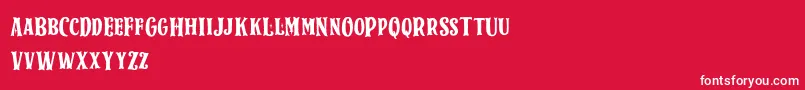 SparkPlugSerifDemo Font – White Fonts on Red Background