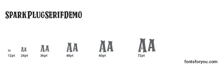 Größen der Schriftart SparkPlugSerifDemo (111213)