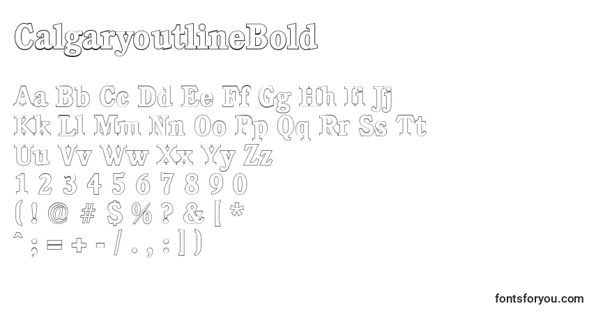 CalgaryoutlineBold Font – alphabet, numbers, special characters