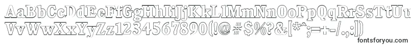 Шрифт CalgaryoutlineBold – широкие шрифты