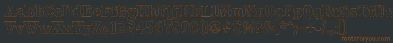 CalgaryoutlineBold Font – Brown Fonts on Black Background