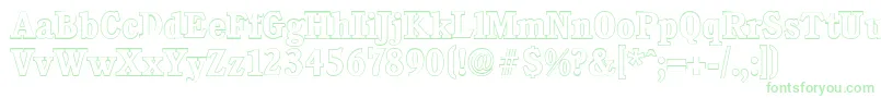 CalgaryoutlineBold Font – Green Fonts on White Background