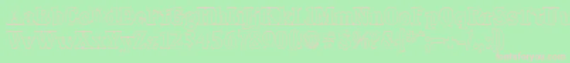 CalgaryoutlineBold Font – Pink Fonts on Green Background