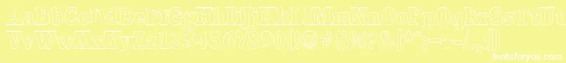 CalgaryoutlineBold Font – White Fonts on Yellow Background