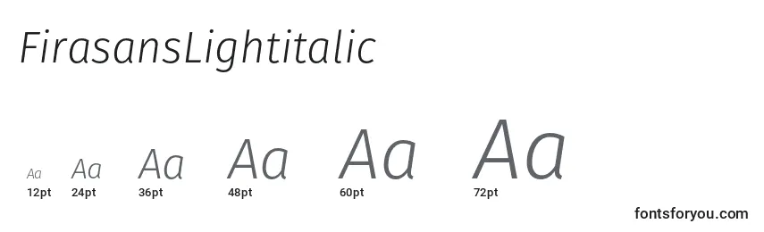 FirasansLightitalic Font Sizes