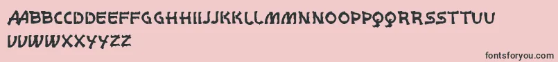 VtksWhitePage Font – Black Fonts on Pink Background