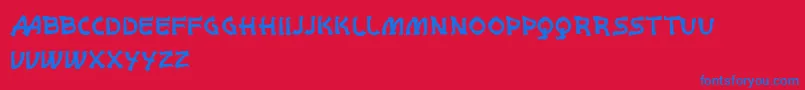 VtksWhitePage Font – Blue Fonts on Red Background