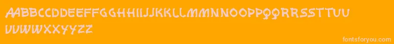 VtksWhitePage Font – Pink Fonts on Orange Background