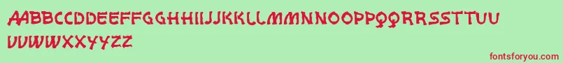 VtksWhitePage Font – Red Fonts on Green Background