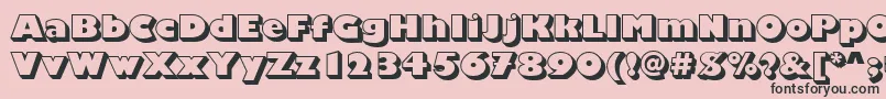 ChantillyDisplayShadedRegular Font – Black Fonts on Pink Background