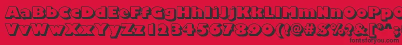 ChantillyDisplayShadedRegular Font – Black Fonts on Red Background