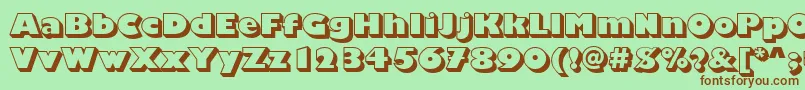 ChantillyDisplayShadedRegular Font – Brown Fonts on Green Background