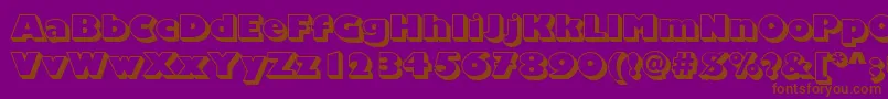 ChantillyDisplayShadedRegular-Schriftart – Braune Schriften auf violettem Hintergrund