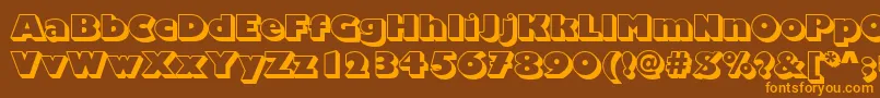 ChantillyDisplayShadedRegular Font – Orange Fonts on Brown Background
