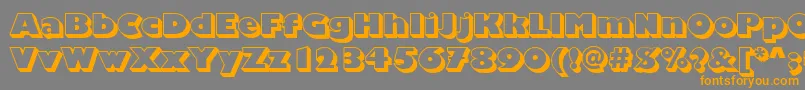 ChantillyDisplayShadedRegular Font – Orange Fonts on Gray Background