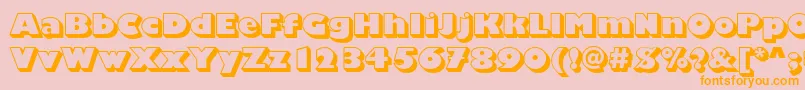 ChantillyDisplayShadedRegular Font – Orange Fonts on Pink Background
