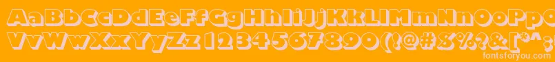 ChantillyDisplayShadedRegular Font – Pink Fonts on Orange Background