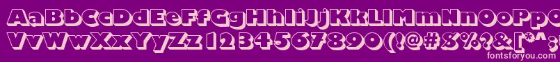 ChantillyDisplayShadedRegular Font – Pink Fonts on Purple Background