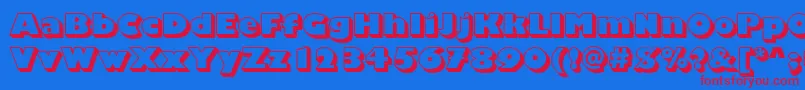 ChantillyDisplayShadedRegular Font – Red Fonts on Blue Background