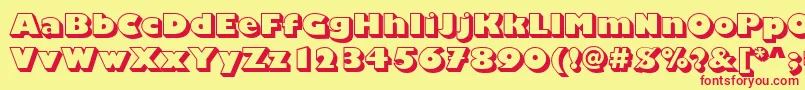 ChantillyDisplayShadedRegular Font – Red Fonts on Yellow Background