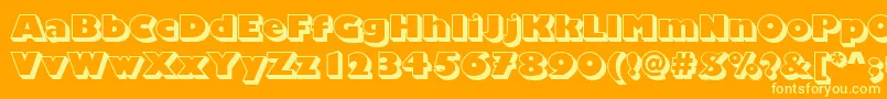 ChantillyDisplayShadedRegular Font – Yellow Fonts on Orange Background