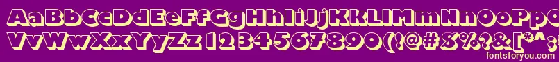 ChantillyDisplayShadedRegular Font – Yellow Fonts on Purple Background