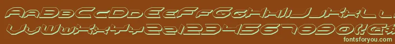 OmniGirl3DItalic Font – Green Fonts on Brown Background