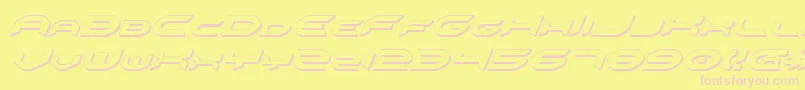 OmniGirl3DItalic Font – Pink Fonts on Yellow Background
